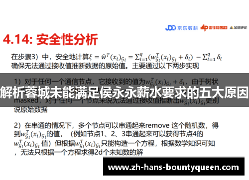 解析蓉城未能满足侯永永薪水要求的五大原因